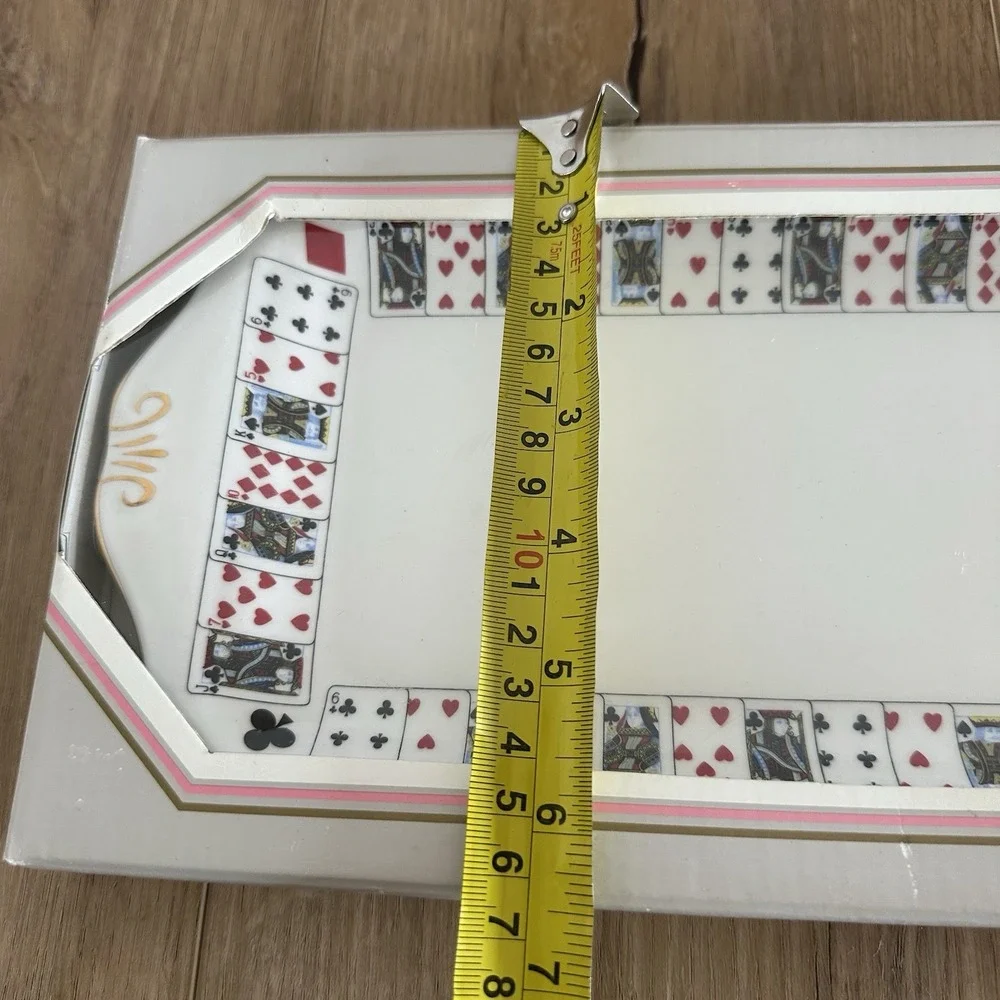 New NIB Queens CUT FOR COFFEE‎ Card Deck Bridge Bone China 11 3/4